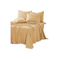 Genérico - Juego De Sabanas 200 Hilos Plaza Y Media Beige