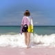 thumbnail image 2 of Barbapapa Toalla de playa de secado rápido con diseño temático, regalo para mujeres y niñas, ideal para cumpleaños, fans, amantes de la música, uso en la playa o al aire libre, 78 × 180 cm, 2 of 6