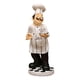 thumbnail image 3 of 1x Resina Chef Estatuilla Estatua Adornos Bar Restaurante Cocina Café Decoración Tetera 12x12x32cm, 3 of 3
