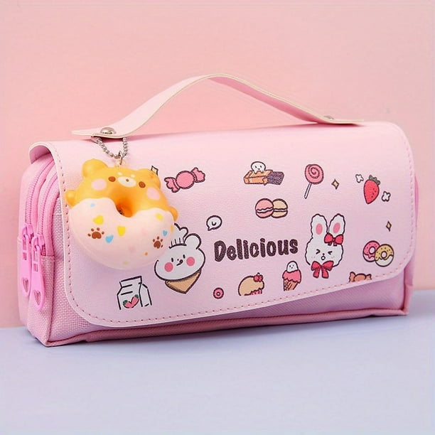 1pc Cute Pencil Case: Large Capacity Multi-Functional Stationery Organizer for Stress-Free Organization - Suitable for Men & Women!
