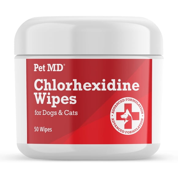 Toallitas tópicas Pet MD para limpieza con aloe para perros y gatos