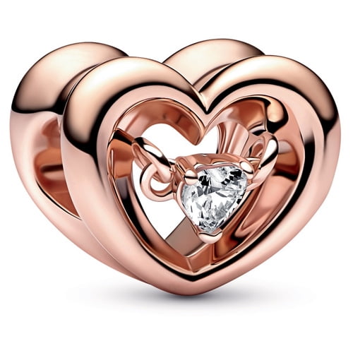 Charm Pandora Radiant Heart & Floating Stone