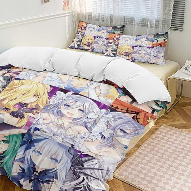 DATE A LIVE Anime Home Bed 3-piece Set Classic Japanese Anime Polyester Wash Student Dormitory Set