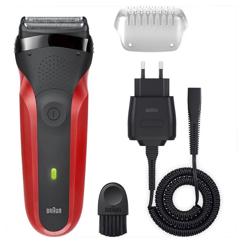 Braun - Depiladora Shaver 3 300 Blk/Red Negro