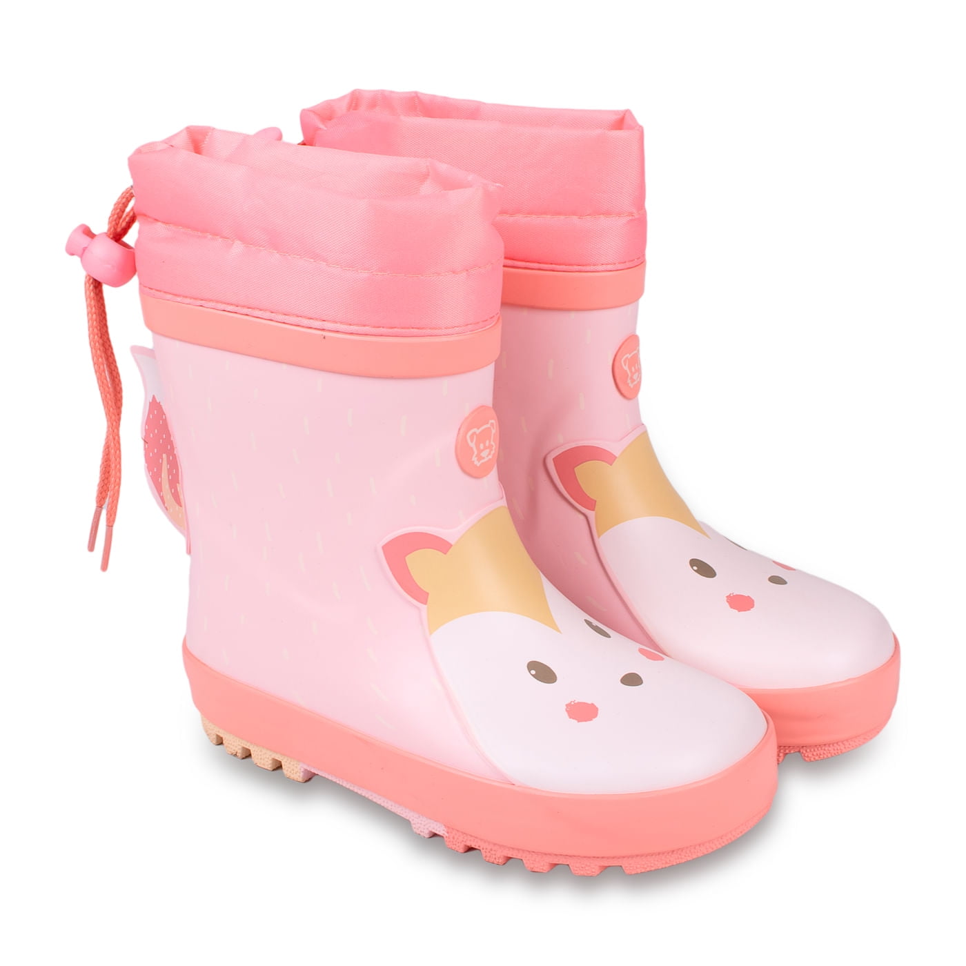Pillin - Bota Agua Bebé Niña Ardilla Rosado