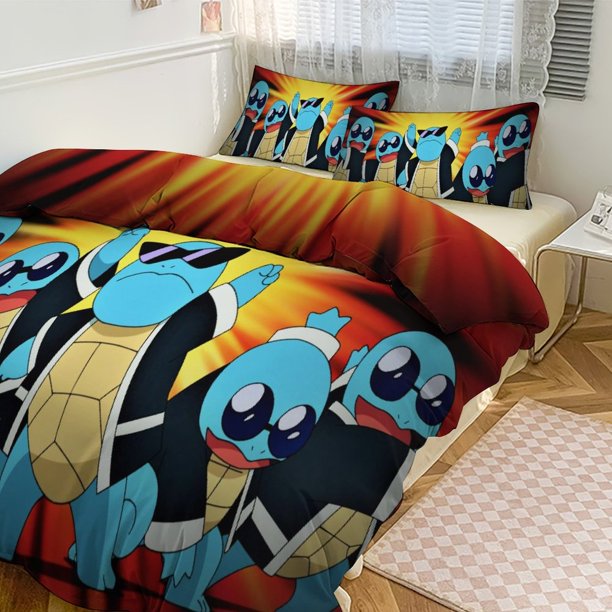 Squi_rtle Print Bedding Set Pattern Duvet Cove Set 3 Pieces 1 Quilt Cover And 2 Pillowcases for Women Men Teens