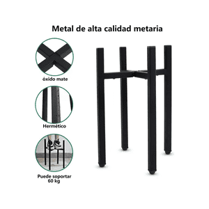 Genérico - Set Organizador Pedestal Porta Macetero Decorativo Metal