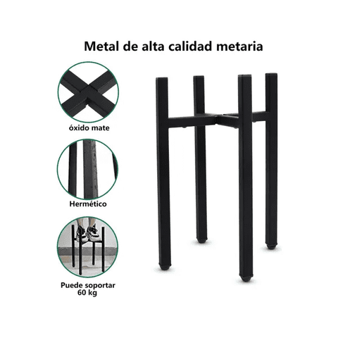 Genérico - Set Organizador Pedestal Porta Macetero Decorativo Metal