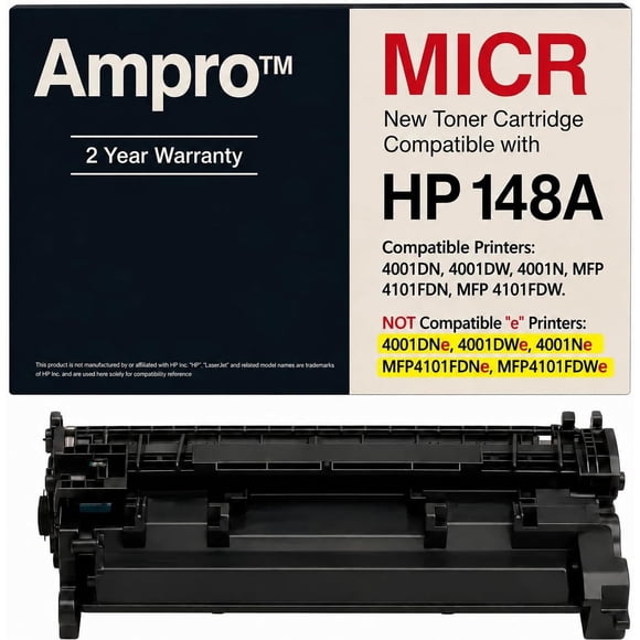 Cartucho de tóner MICR Ampro 148A/W1480A – 3000 páginas