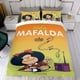 thumbnail image 4 of Mafalda Conjunto de sábanas temático, trío de piezas, cómodo y amigable con la piel, diseño único, regalo de decoración para el hogar para familiares, amigos y fans,135cm *200cm, 4 of 6