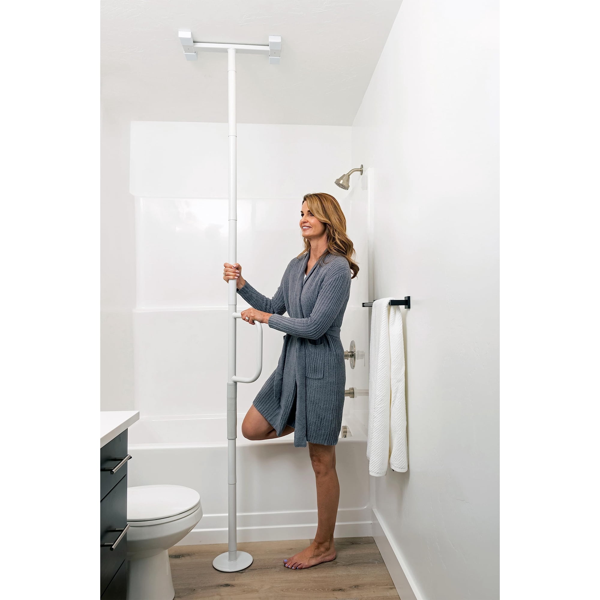 Able Life Comfortably Independent - Soporte De Seguridad Ajustable Del Suelo Al Techo Wonder Pole Lite