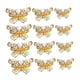 thumbnail image 1 of 12 Piezas De Decoración De Pared De Mariposa Hueca 3D En 3 Tamaños Para Sofás, Escritorios Y Ventanas En Dorado Degradado, 1 of 3