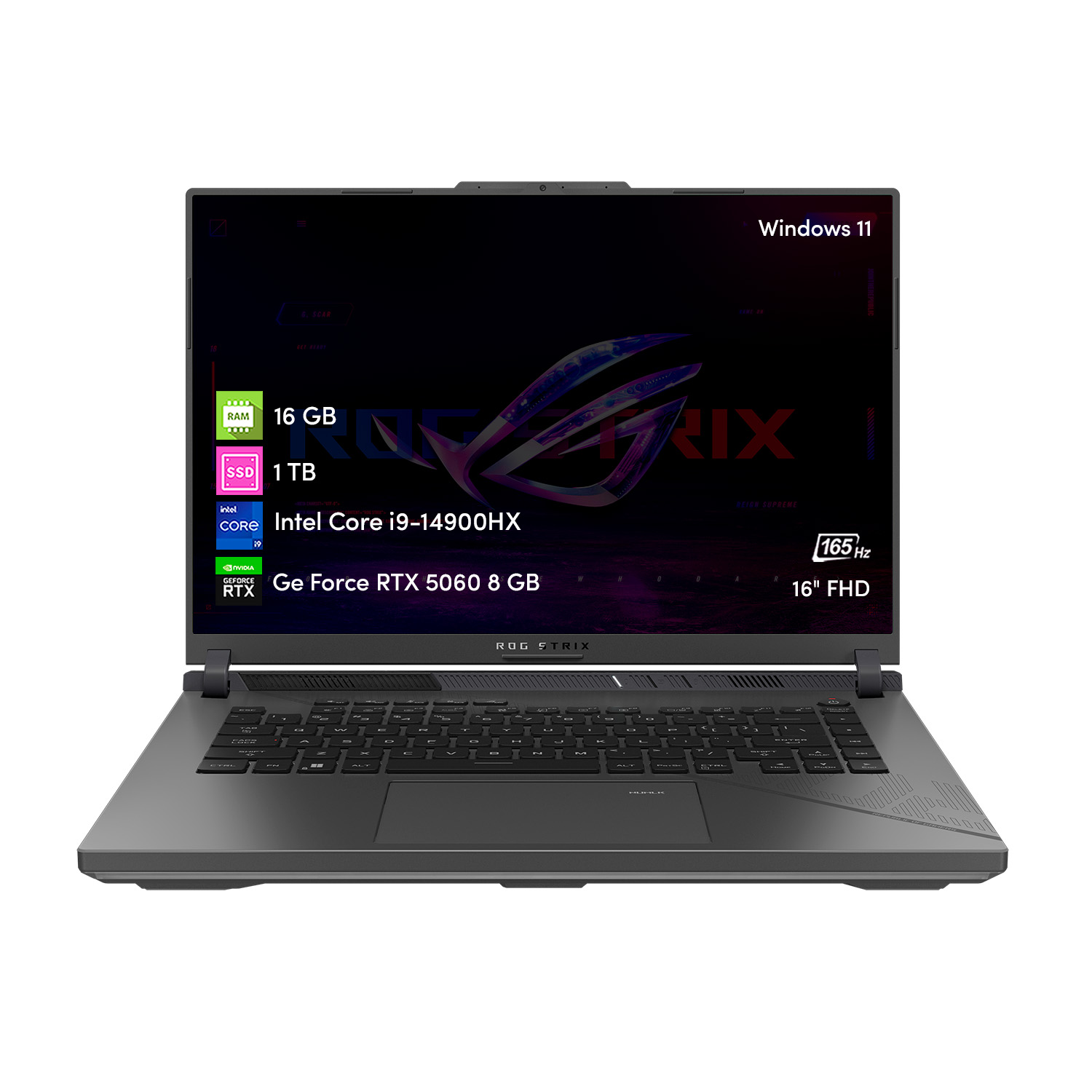Notebook Gamer Asus Rog Strix G16 Intel I9 16Gb 1Tb Ssd Rtx5060 16' Fhd Win11