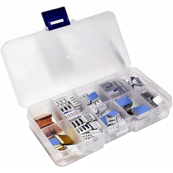 Kit de disipador térmico Pastall 100 unidades con cinta adhesiva para Raspberry Pi