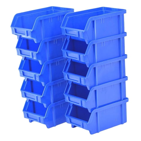 Ioensy - Cajas De Almacenamiento De Paquetes Resistentes De 10 Uds. Contenedores De Plástico Para Taller