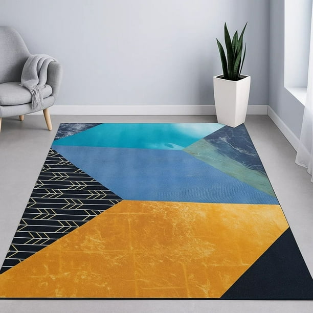 Alfombra Grande De Piso 180x200cm Antideslizante Hogar Estampada