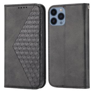 Funda Flip Foxdock Para Iphone 12 Mini , Estilo Billetera Con Diseño Rombo, Correa De Mano Y Soporte, Uso Diario