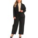 thumbnail image 1 of Agnes Orinda Traje de Mujer Talla Grande Conjunto de Dos Piezas Traje de Chaqueta Blazer de Oficina y Pantalones 5X Negro, 1 of 8