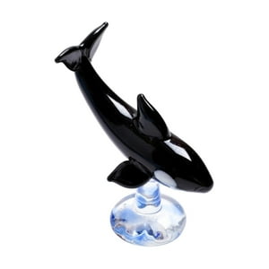 Genérico - Figuras Animales De La Exhibición De La Tabla De La Escultura De La Ballena De Cristal Para El Estilo Versátil De La Oficina En Casa A