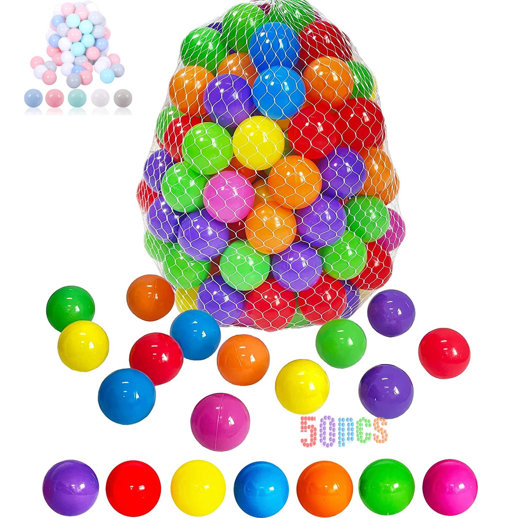 Pelotas De Plástico Langxun 50 Soft De 2.2 Pulgadas Para Piscinas De Bolas Para Niños
