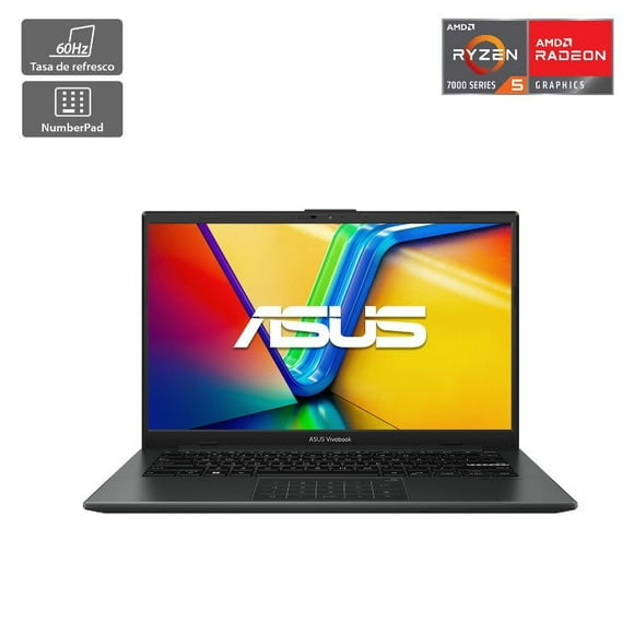 Notebook vivobook go 14" Full HD amd ryzen 5 8GB 512GB SSD Negro