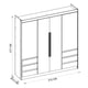 thumbnail image 2 of Closet 4 Puertas Triunfo Tabaco, 2 of 5