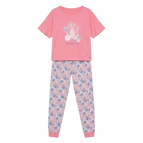 Pijama Cotton Mujer Lady Genny J-793 Estampado