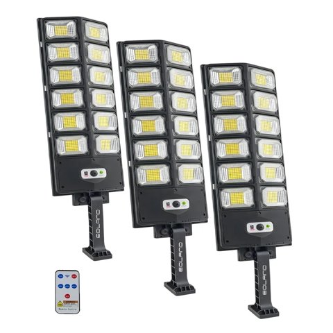 Pack X3 Reflector Solar Eoland 400W Led Con Sensor De Movimiento Exterior Ip65