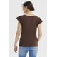 thumbnail image 3 of Polera Mujer Con Vuelo Escote Cuadrado Chocolate, 3 of 4