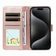 thumbnail image 3 of Funda Billetera FOXDOCK Compatible con iPhone 16 Pro Max, Diseño Perrito Tierno, Ranuras para Tarjetas y Soporte Plegable, 3 of 6