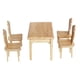 thumbnail image 3 of 5 Piezas 1:12 Casa De Muñecas Mesa De Comedor Modelo De Silla Juguete Para Juego De Imitación Para Niñas, 3 of 5