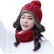 thumbnail image 1 of 2 piezas Lana Tejido a punto Conjuntos de sombrero y bufanda Lana Gorro peruano Orejeras Sombrero Invierno Snow Ski Hat Frío Weather Red, 1 of 6