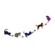 thumbnail image 1 of Encantador gato persiguiendo bola bunting banner hogar fiesta colgar decoración, 1 of 3