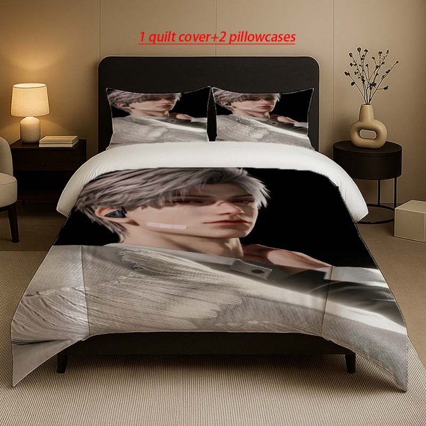 3pcss Love & Deep Space Qin Che Creative Pattern Set Soft & Comfortable Bedding Set Available in All Seasons