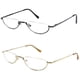 thumbnail image 1 of Lentes de Lectura Unisex The Lynwood Media Montura Media Luna 3.50 (2 Pares) Dorado y Gris, 1 of 2