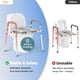 thumbnail image 5 of Elevadores para asiento de inodoro Loyoda, levantados, 400 kg, con asas acolchadas, color gris, 5 of 8