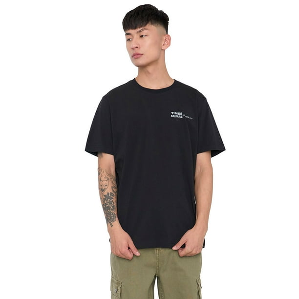 Polera Hombre Fun Photoprint Color Negro Corona