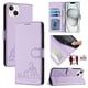 thumbnail image 1 of Funda tipo cartera FOXDOCK para iPhone 15 con soporte, ranuras, RFID, diseño de gato, 1 of 5