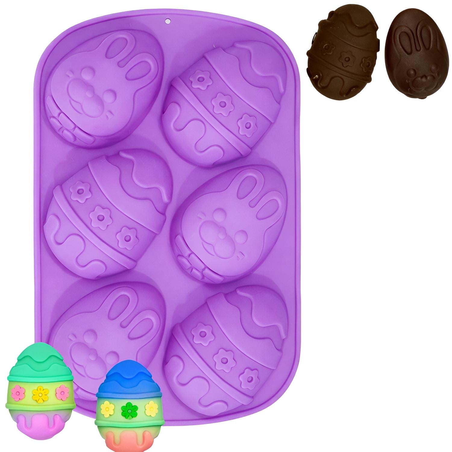 Pasteleriuscl - Molde Silicona Huevos De Pascua Moldes Para Reposteria 3d