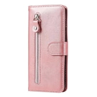 Gangxun - Funda Con Cremallera Para Iphone 13 Pro, Carcasa Cartera De Cuero Pu Con Soporte Y Tarjetero