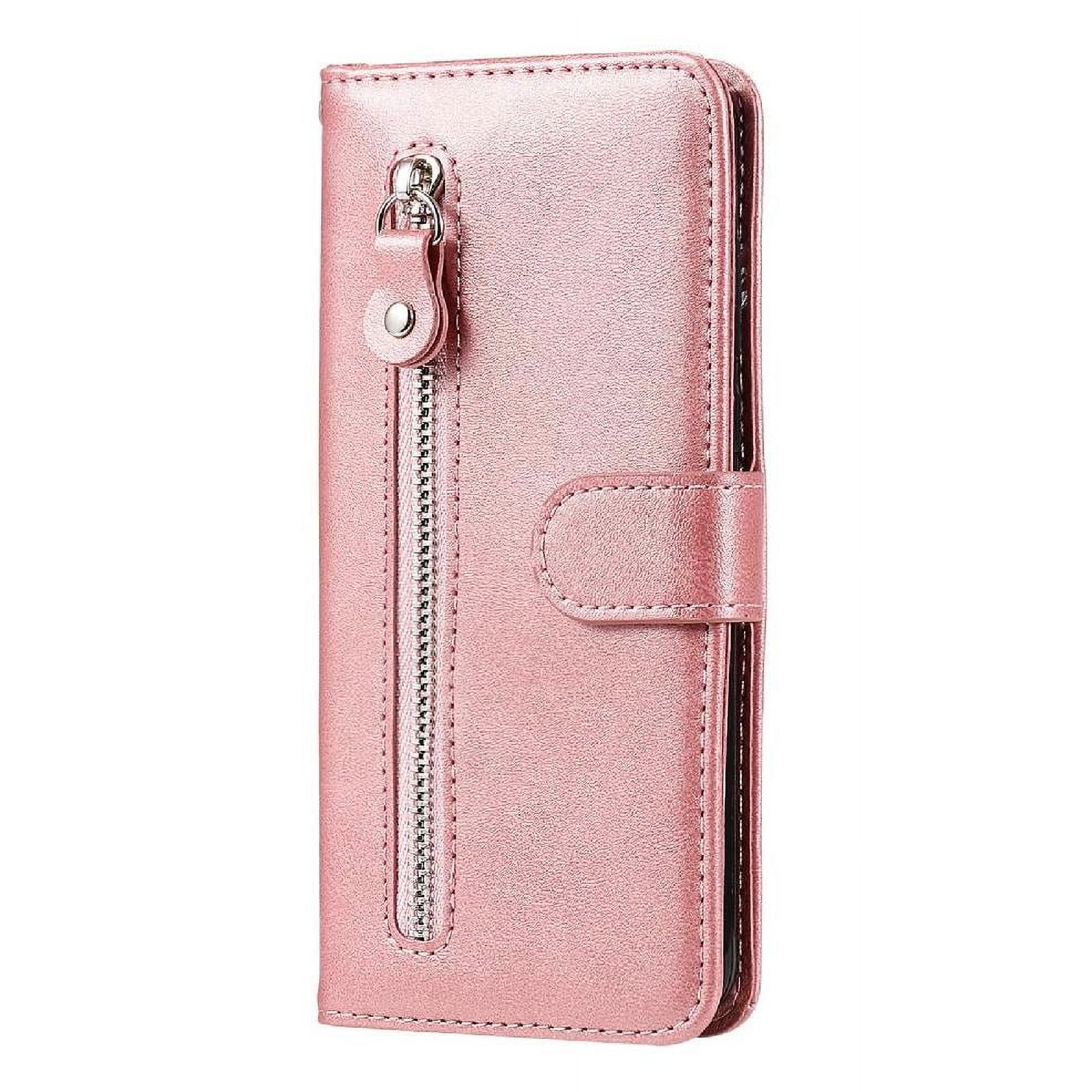 Gangxun - Funda Con Cremallera Para Iphone 13 Pro, Carcasa Cartera De Cuero Pu Con Soporte Y Tarjetero