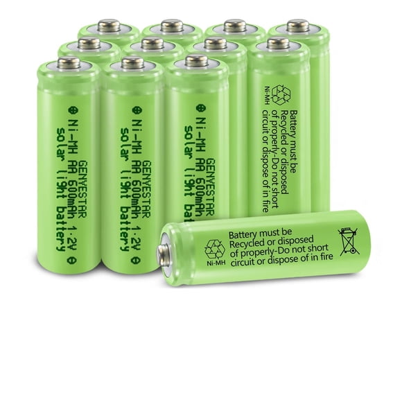 Batería Recargable GENYESTAR AA 600mAh NiMH Paquete de 12