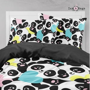 Milsleep - Colección De Ropa De Cama Infantil Panda Hearts Big