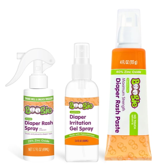 Boogie Set de 3 para dermatitis del pañal: spray, pasta y gel