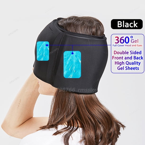 Gel Hot Cold Therapy Headache Migraine Relief Cap For Chemo,Sinus,Neck Wearable Therapy Wrap Stress Pressure Pain Relief Massage