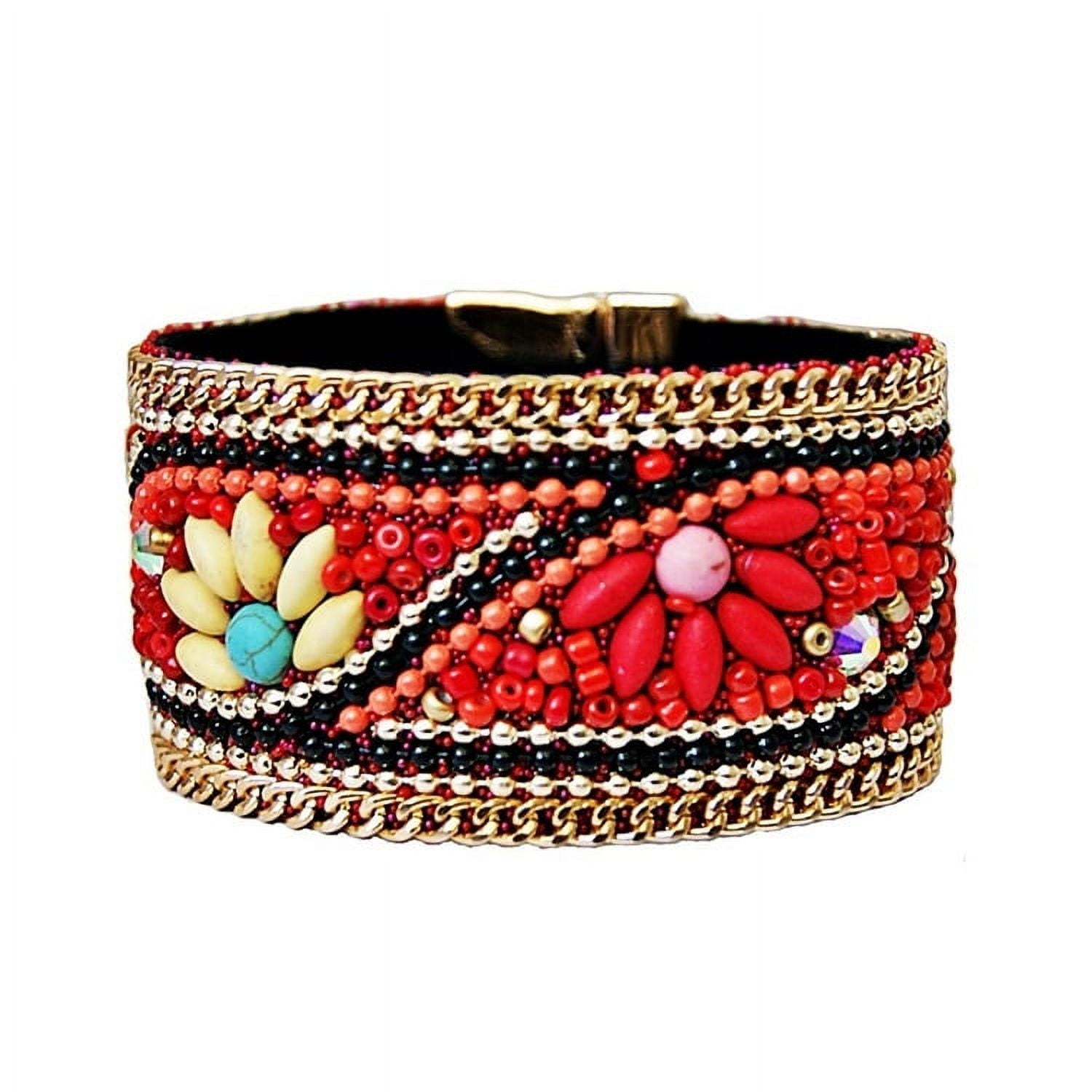 Pulsera Margaritas Rojo