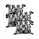 thumbnail image 1 of Set De 4 Fundas De Cojin 45cmx45cm Blanco Con Negro, 1 of 4