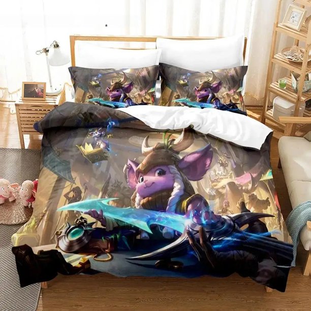 GameLeague of Legends Bedding Set Double Bed Set Children's Bedroom Duvet Cover Sets Home Textiles