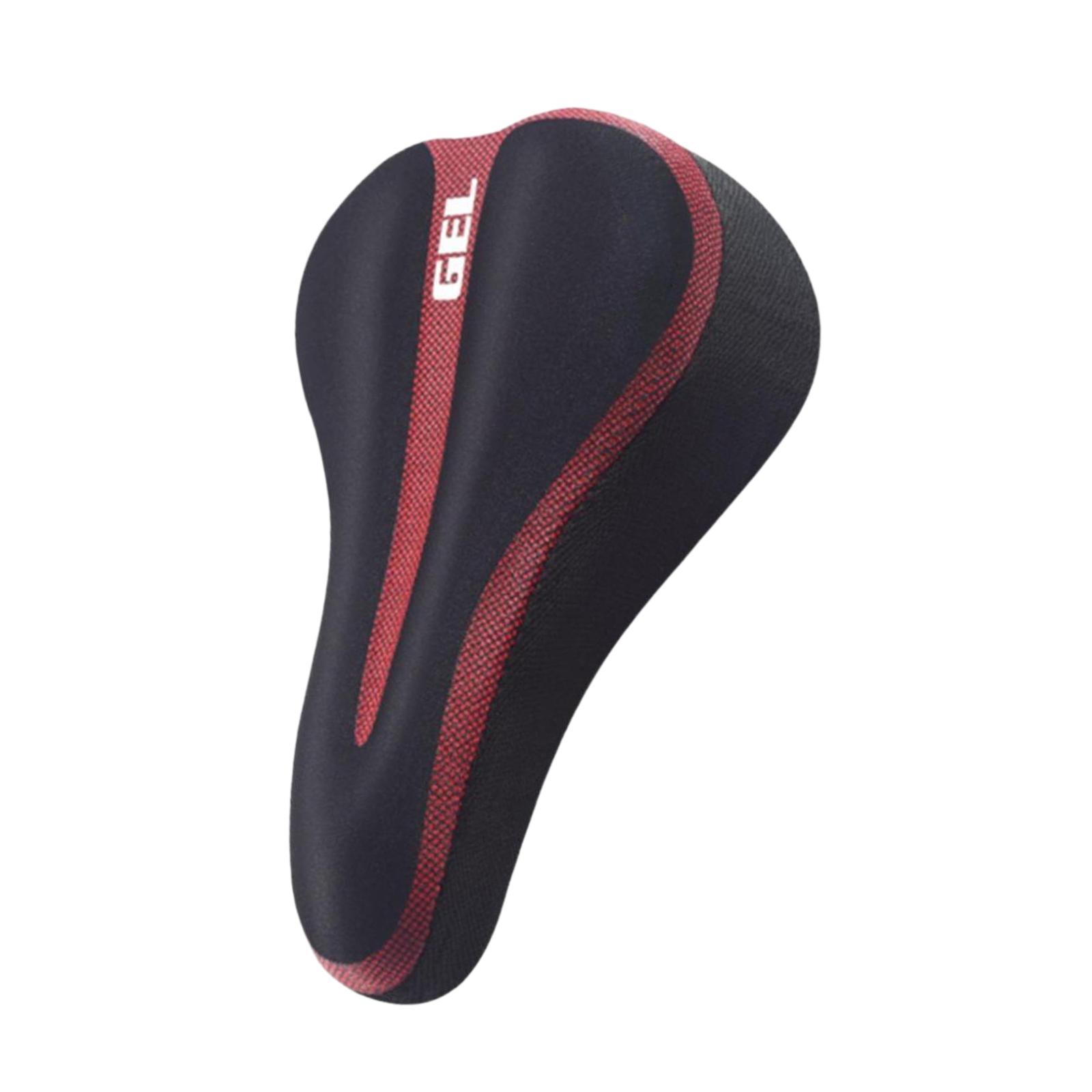 Magideal - Funda De Silicona Para Asiento De Bicicleta, Funda Para Sillín De Bicicleta De Carretera, Fácil De Instalar, Cómoda, Transpirable Para Adultos Que Via Rojo