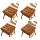 thumbnail image 1 of Xiao Hua Cojines de Silla Marrones Suaves y Esponjosos -4 Piezas, Cojín Cuadrado de 15.75 X 15.75 Pulgadas con Correa, Cojín Afelpado para Uso en el Hogar y la Oficina, Cojín para yoga y Meditación, 1 of 5